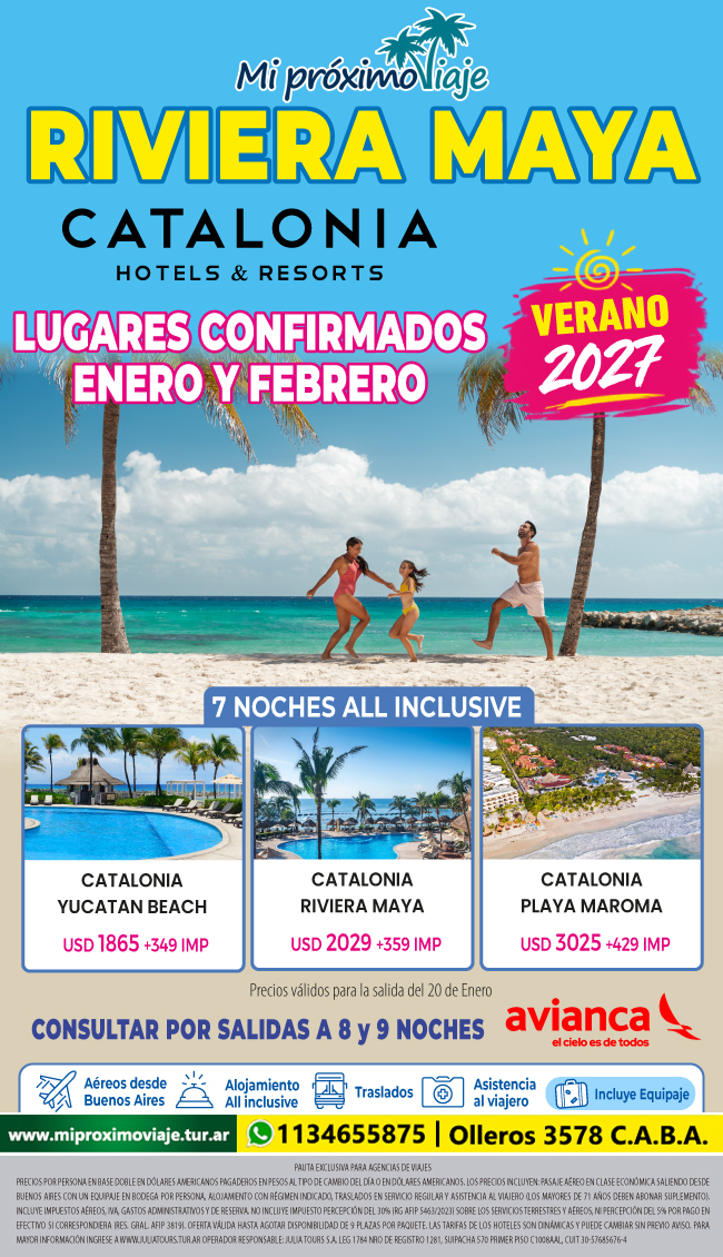RIVIERA MAYA con CATALONIA - LUGARES CONFIRMADOS VERANO 2027 !